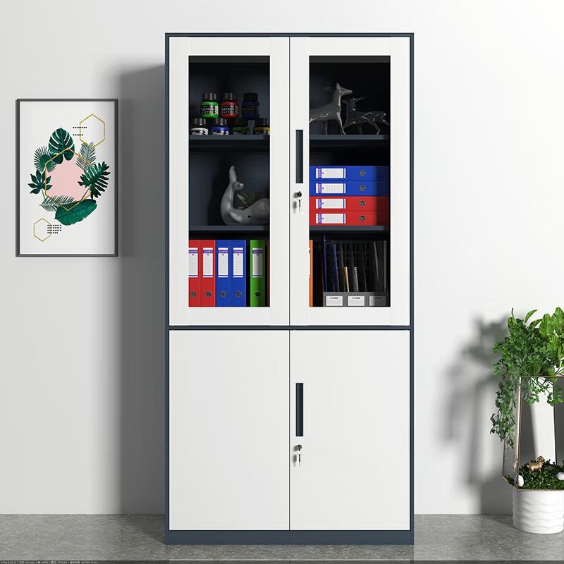 居道夫 钢制窄边文件柜拆装档案柜 灰白套色大器械，SL-WJGC-01 900*400*1850mm 售卖规格：1个