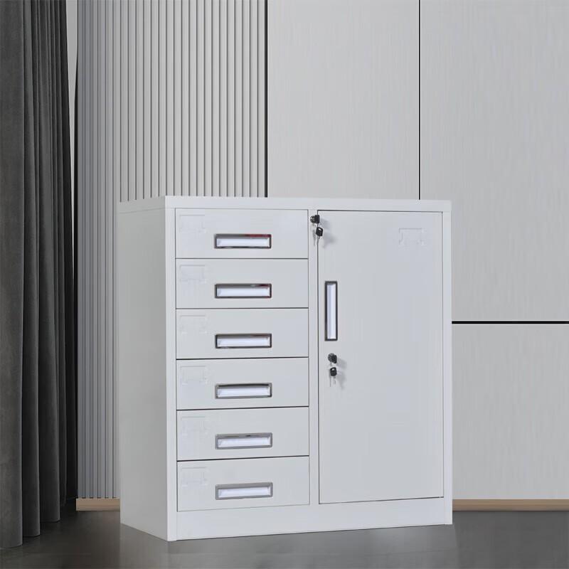 居道夫 钢制文件柜矮柜档案柜铁皮，SL-WJGA-14 灰白色/750*390*830mm 售卖规格：1个