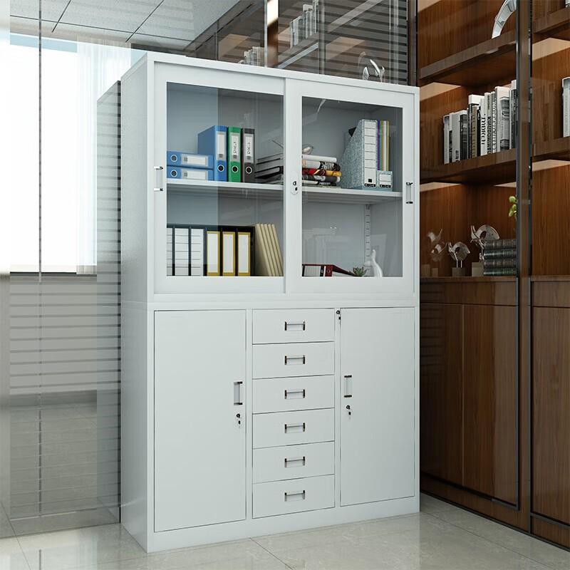 居道夫 钢制文件柜储物柜冷轧钢板，SL-WJGA-12 灰白色/1140*400*1800mm 售卖规格：1个