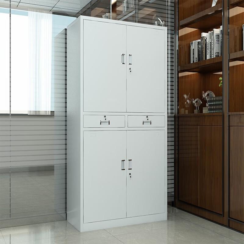 居道夫 钢制文件柜档案柜冷轧钢板铁二斗文件柜，SL-WJGA-5 灰白色/850*390*1800mm 售卖规格：1个