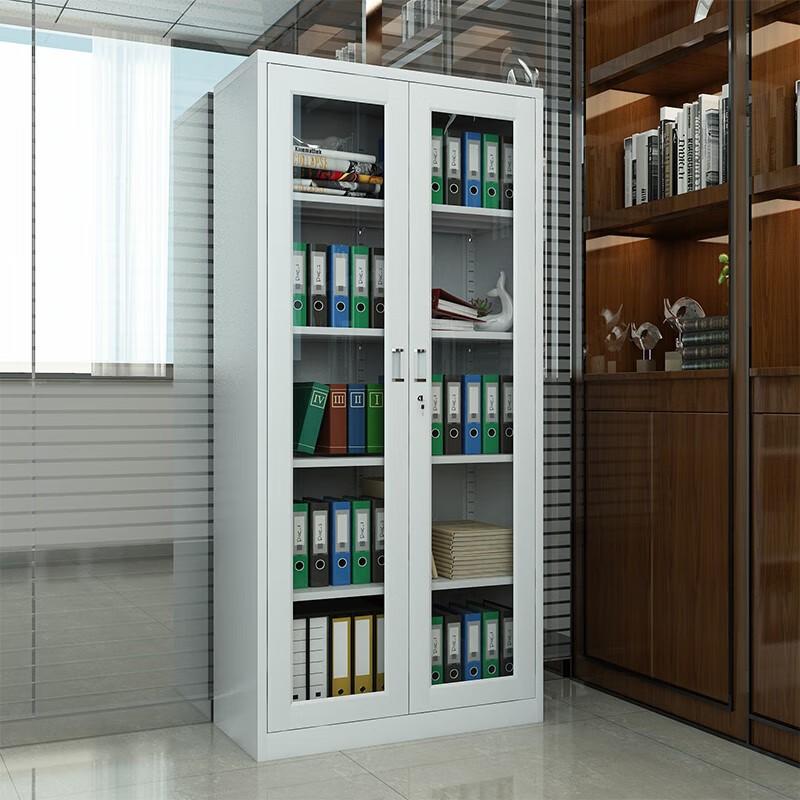 居道夫 钢制文件柜档案柜冷轧钢板通玻文件柜，SL-WJGA-4 灰白色/850*390*1800mm 售卖规格：1个