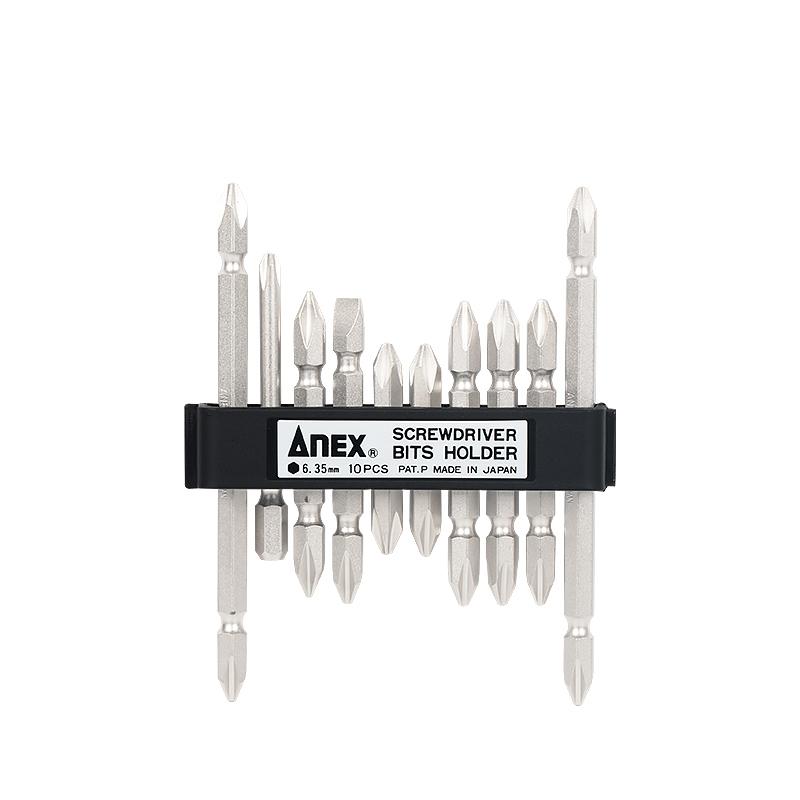 安力士牌 (ANEX)强韧抗锈蚀单双头批头 10支装，AHM10-035 售卖规格：10支/套