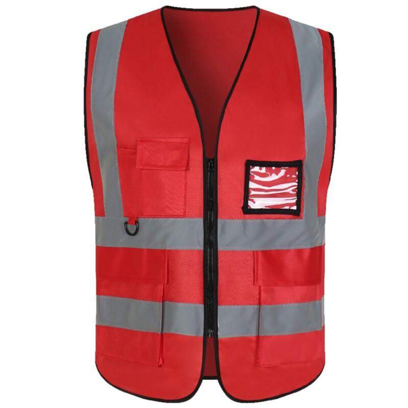 征战虎 反光背心 多口袋马甲印字 中科，ZKP011 大红色 均码 可定制LOGO 售卖规格：1件