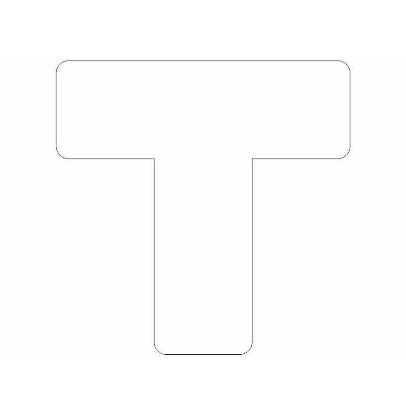 威尔克 PVC磨砂5S管理地面定位贴，白色T型 15cm*5cm*1.1mm厚 售卖规格：1个