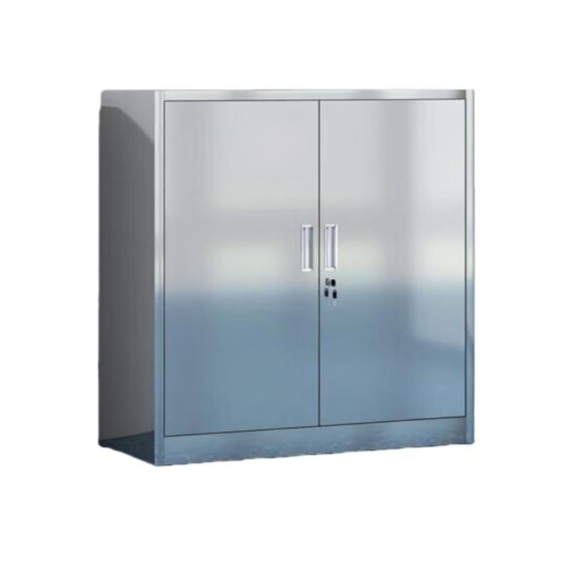 居道夫 201不锈钢文件柜矮柜带锁档案柜储物柜，SL-WJGE-11 不锈钢/文件柜/对开门/900*400*1000mm 售卖规格：1个