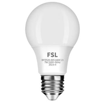 佛山照明/FSL LED灯泡，超炫三代系列A60-7W 220V黄光 3000K E27 售卖规格：1个