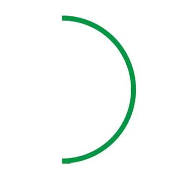 安赛瑞 反光防水压力表贴，三色标识贴仪表盘指示贴，5条/张，310608 10cm二分之一贴，绿色 售卖规格：1张