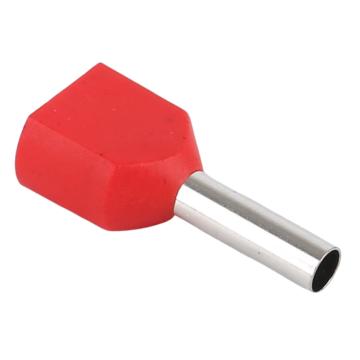 长虹塑料 双线管形预绝缘端子，TE1508 红色 售卖规格：1000只/包