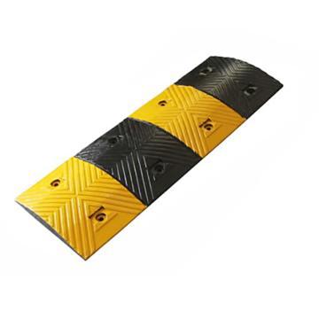 功成狮 橡胶减速带 1000*350*50mm 黄黑 人字形 重量约10KG（适合水泥路面，沥青路需配置钢钉），GSSC0239 售卖规格：1个