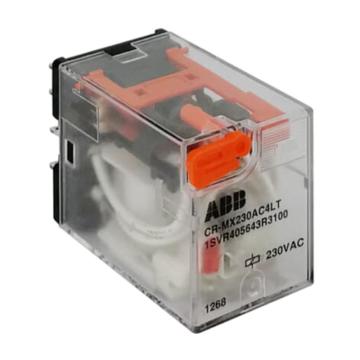 ABB CR-MX 插拔式中间继电器(带测试按钮)，CR-MX230AC2LT 10229011 售卖规格：1个