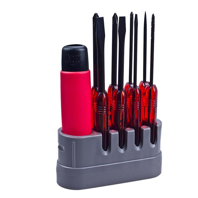 安力士牌 (ANEX)强力橡胶两用手柄螺丝刀套装 8支装，No.6900 售卖规格：1套