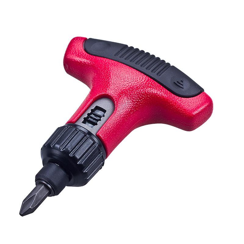 安力士牌 (ANEX)T型棘轮螺丝刀 收纳型，No.370 售卖规格：1套