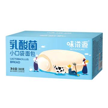 味滋源 乳酸菌小口袋面包300g，一箱300g./ 售卖规格：13盒/盒