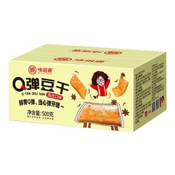 味滋源 Q弹豆干500g，混合味500g/箱 售卖规格：30盒/盒