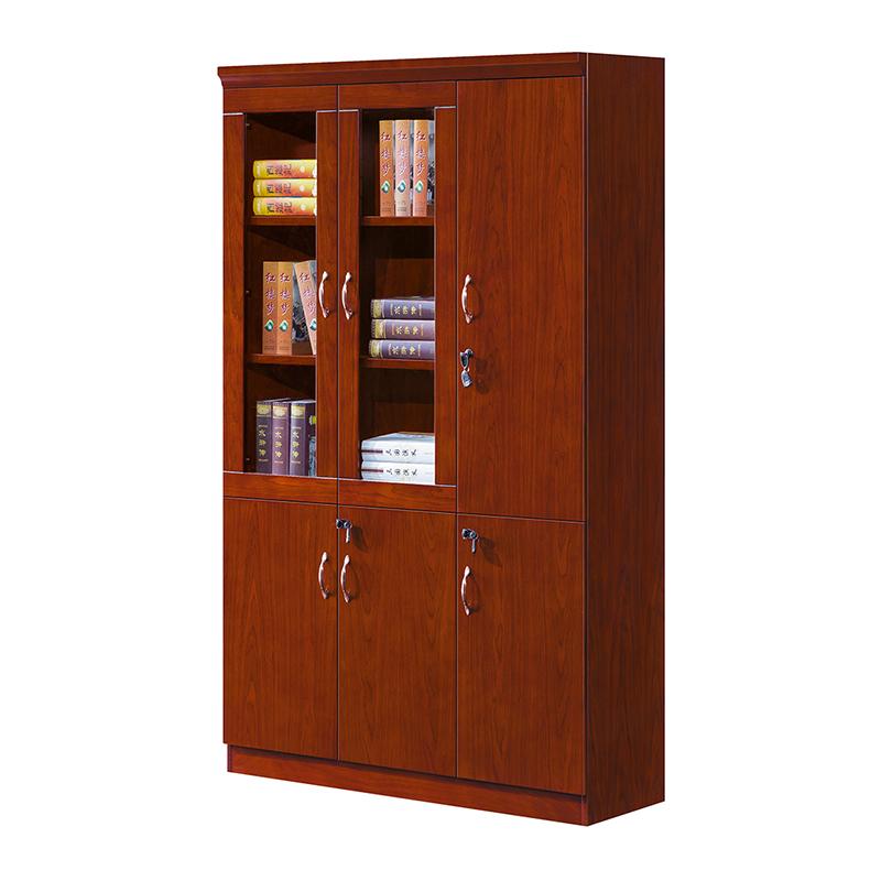 臻远 木质文件柜油漆贴木皮资料柜书柜 三门，ZY051420 1200*400*2000mm 售卖规格：1台