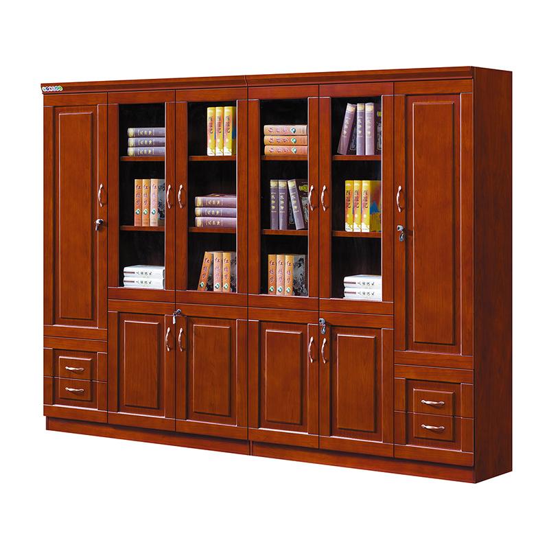 臻远 木质文件柜展示柜油漆贴木皮资料柜书柜 组合柜，ZY051435 2700*400*2000mm 售卖规格：1台