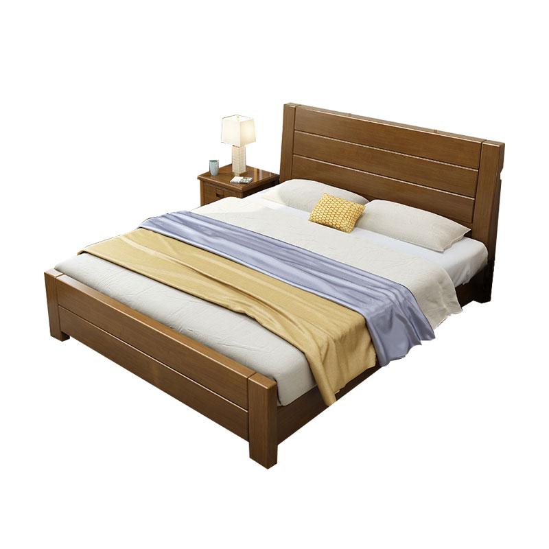 臻远 实木床,卧室床,公寓床,含1个床头柜，ZY4012004 1200*2200*1100mm 售卖规格：1张