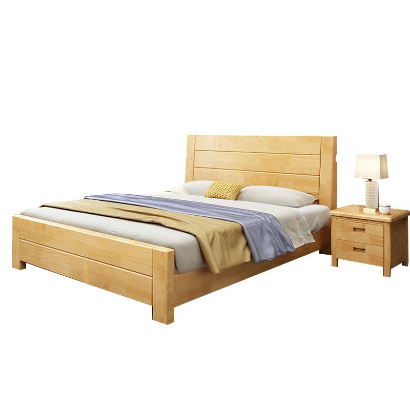 臻远 实木床,卧室床,公寓床,含1个床头柜，ZY4012007 1200*2200*1100mm 售卖规格：1张