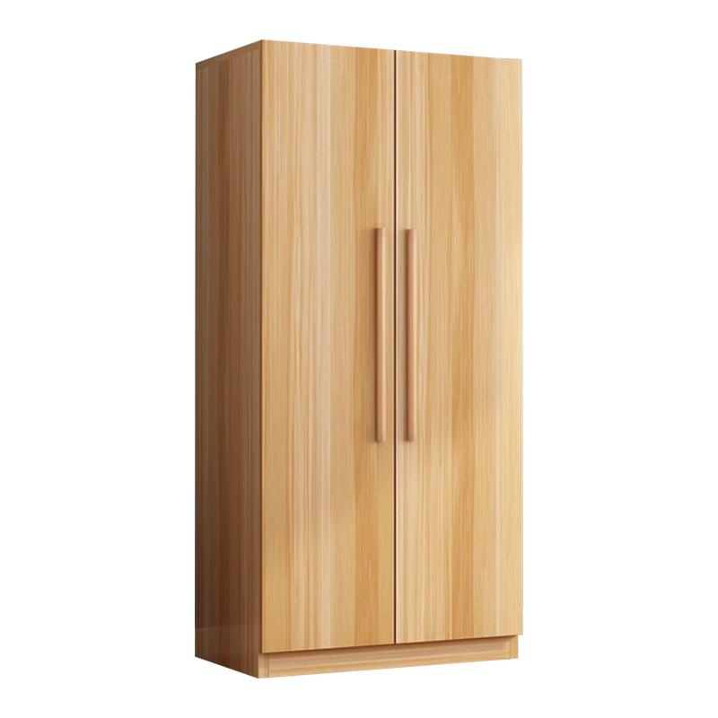 臻远 简约木质衣柜,衣服收纳柜，ZY4022319 浅胡桃色双门 售卖规格：1台