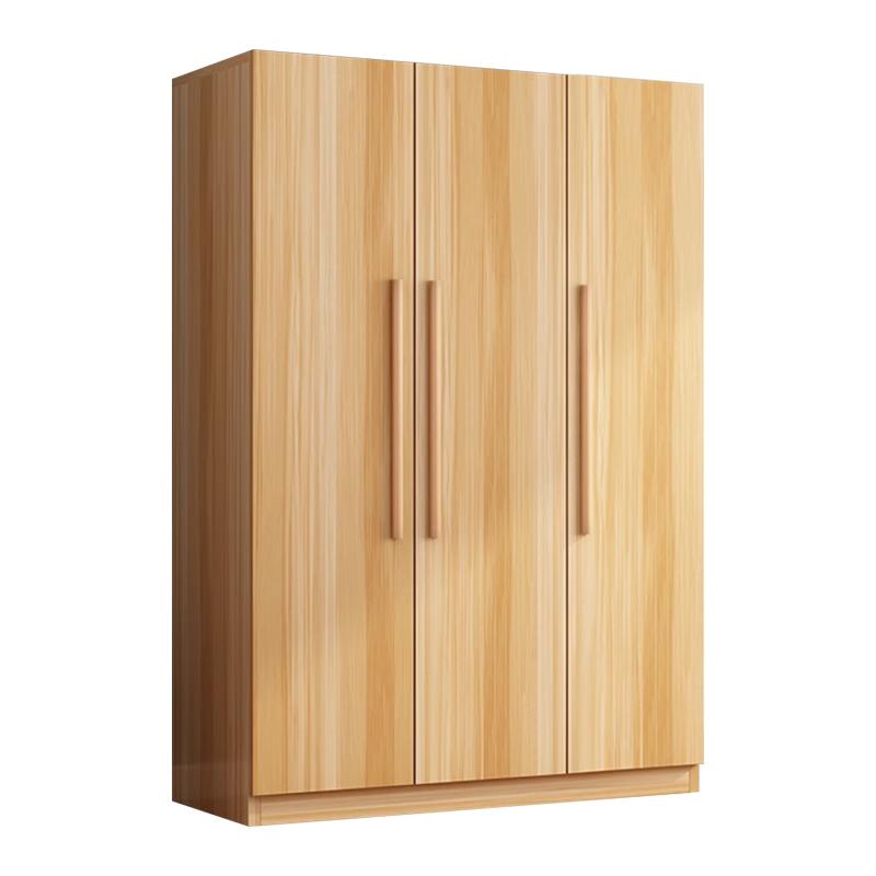 臻远 简约木质衣柜,衣服收纳柜，ZY4022321 浅胡桃色三门 售卖规格：1台