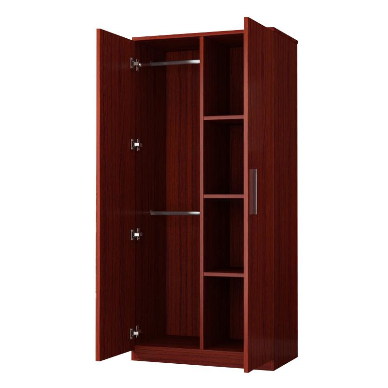 臻远 简约木质衣柜,衣服收纳柜，ZY4022346 柚木色双门 售卖规格：1台