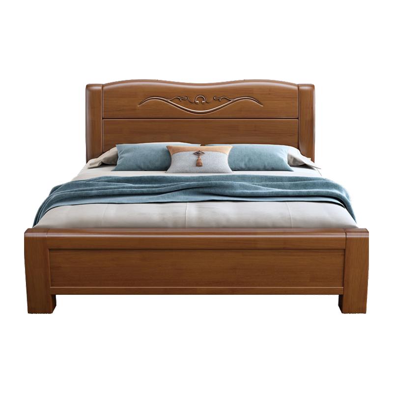 臻远 现代简约实木床,双人床,家用床,卧室床，ZY-SMC-118 1500*2000*750mm 售卖规格：1张