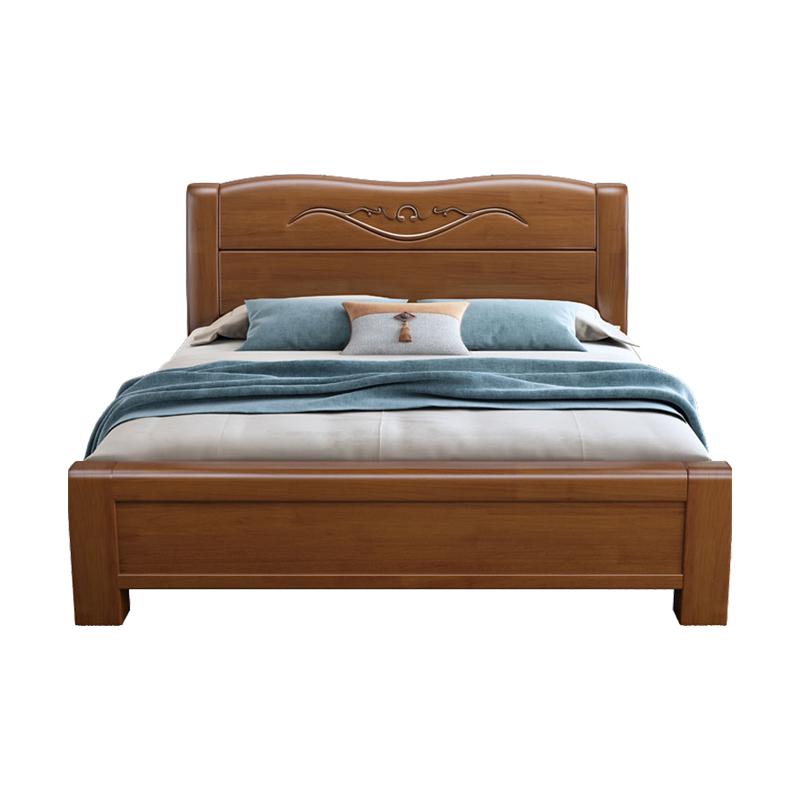 臻远 现代简约实木床,双人床,家用床,卧室床，ZY-SMC-121 1800*2000*750mm 售卖规格：1张