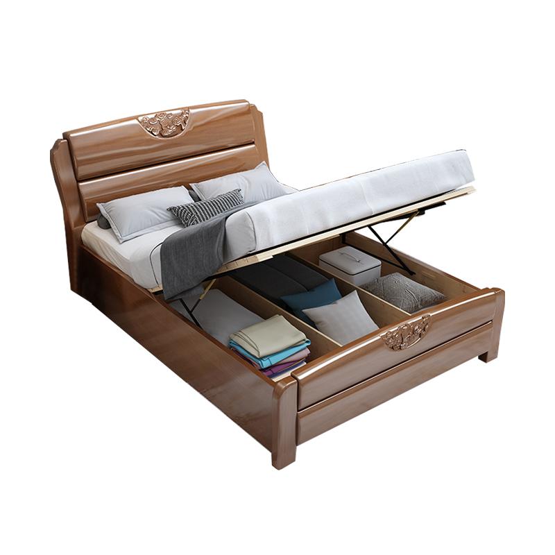 臻远 现代简约实木床,双人床,家用床,卧室床，ZY-SMC-131 1500*2000*750mm 售卖规格：1张