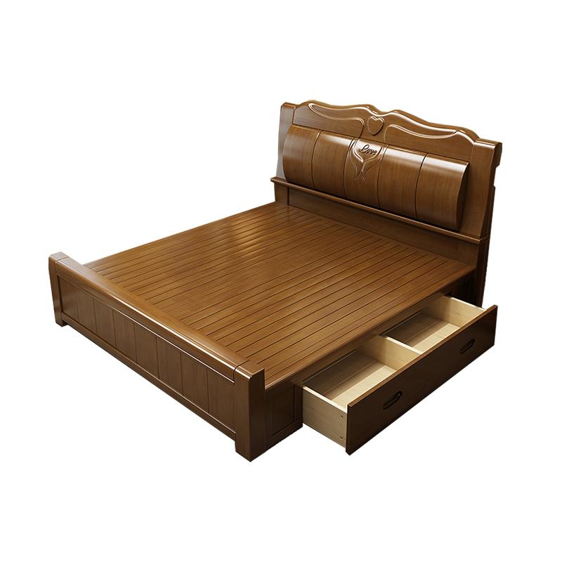 臻远 现代简约实木床,双人床,家用床,卧室床，ZY-SMC-162 1500*2000*750mm 售卖规格：1张