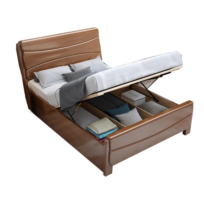 臻远 现代简约实木床,双人床,家用床,卧室床，ZY-SMC-71 1800*2000*100mm 售卖规格：1张