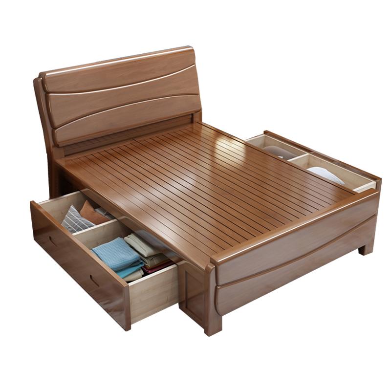 臻远 现代简约实木床,双人床,家用床,卧室床，ZY-SMC-72 1800*2000*100mm 售卖规格：1张