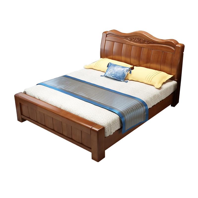 臻远 现代简约实木床,双人床,家用床,卧室床，ZY-SMC-73 1500*2000*750mm 售卖规格：1张