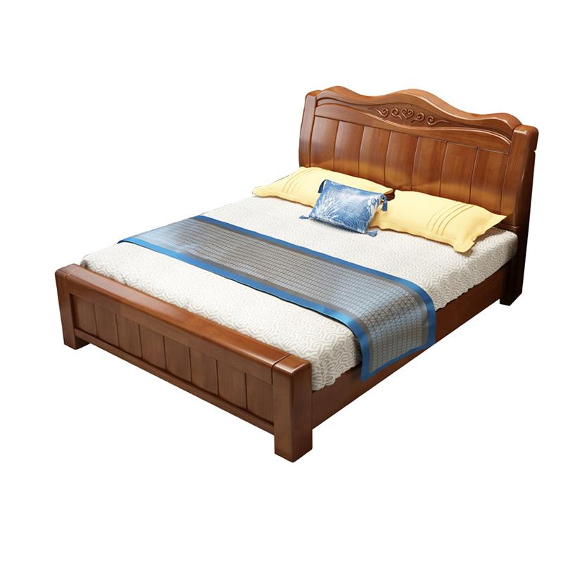 臻远 现代简约实木床,双人床,家用床,卧室床，ZY-SMC-76 1800*2000*750mm 售卖规格：1张