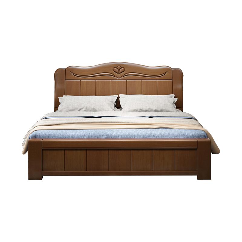 臻远 现代简约实木床,双人床,家用床,卧室床，ZY-SMC-85 1500*2000*750mm 售卖规格：1张