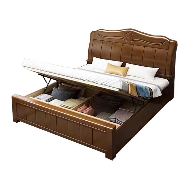 臻远 现代简约实木床,双人床,家用床,卧室床，ZY-SMC-89 1800*2000*750mm 售卖规格：1张