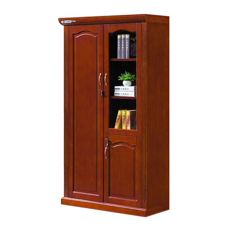 臻远 木质文件柜油漆贴木皮资料柜书柜 二门，ZY051402* 900*400*2000mm 售卖规格：1台