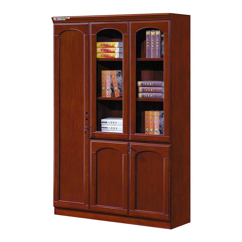 臻远 木质文件柜油漆贴木皮资料柜书柜 三门，ZY051405* 1350*400*2000mm 售卖规格：1台