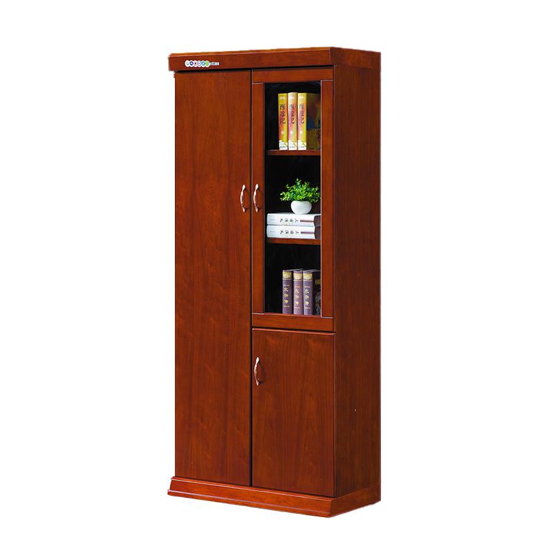 臻远 木质文件柜油漆贴木皮资料柜书柜 二门，ZY051408* 900*400*2000mm 售卖规格：1台