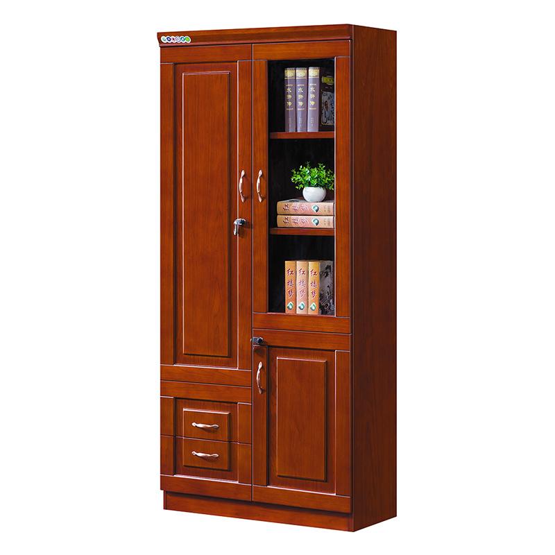 臻远 木质文件柜油漆贴木皮资料柜书柜 二门，ZY051429* 900*400*2000mm 售卖规格：1台