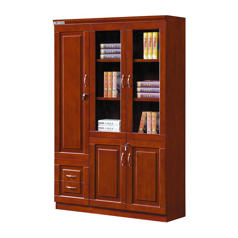 臻远 木质文件柜油漆贴木皮资料柜书柜 三门，ZY051431* 1350*400*2000mm 售卖规格：1台