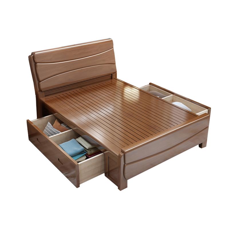 臻远 现代简约实木床,双人床,家用床,卧室床，ZY-SMC-69* 1500*2000*100mm 售卖规格：1张