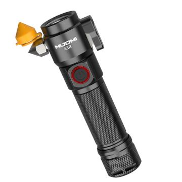MIJOMI 紧凑实用型可充电手电筒-带破窗/割安全绳/磁吸功能，A3R 5W 18650锂电池2000mAh 售卖规格：1个