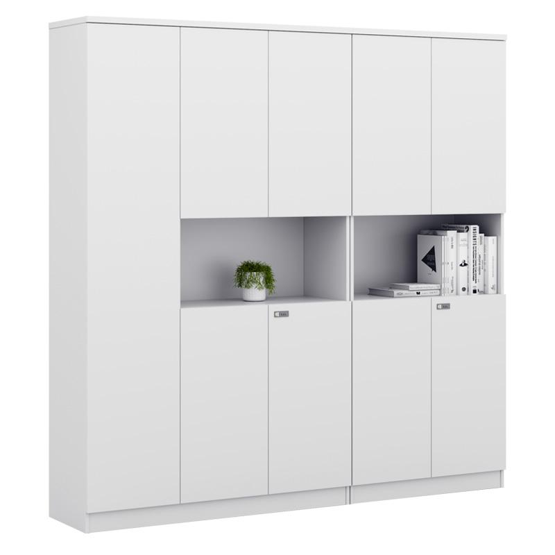 中芯 文件柜木质背景柜储物资料柜档案柜，QA25R 白色 售卖规格：1组