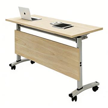 震怡 折叠培训桌浅木纹工字脚，ZY-ZDPXZQMWGZJ1650 1600*500*750mm 售卖规格：1张