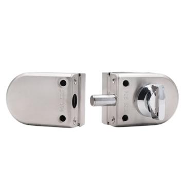 安赛瑞 玻璃门锁，5D00756 304不锈钢 长约123mm 双门-单面旋扭 售卖规格：1把