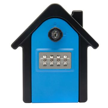 安赛瑞 密码钥匙盒，1C00109 铝合金 150*95*50mm 内部尺寸85x78x45mm 蓝色搭配一把钥匙 售卖规格：1个