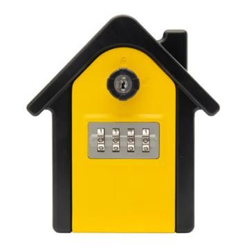安赛瑞 密码钥匙盒，1C00113 铝合金 150*95*50mm 内部尺寸85x78x45mm 黄色搭配一把钥匙 售卖规格：1个