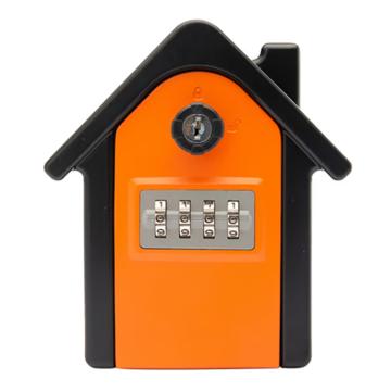 安赛瑞 密码钥匙盒，1C00112 铝合金 150*95*50mm 内部尺寸85x78x45mm 橘色搭配一把钥匙 售卖规格：1个