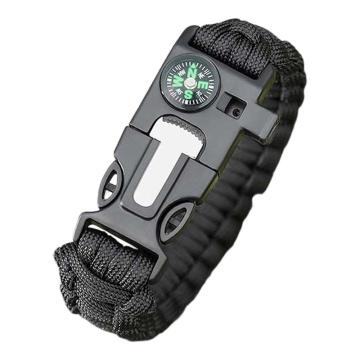 安赛瑞 战术手环，1G00442 战术手环 材质：尼龙 规格总长：25.5cm 黑色 售卖规格：1包