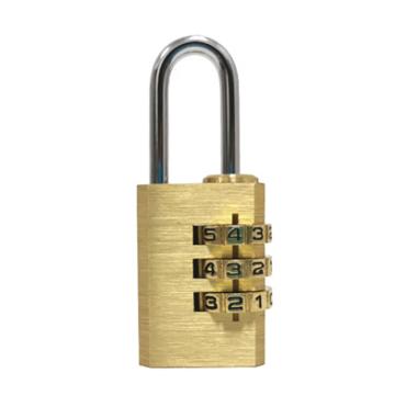 安赛瑞 挂锁，1C00072 黄铜 21x10x54cm 3位密码挂锁 售卖规格：1把